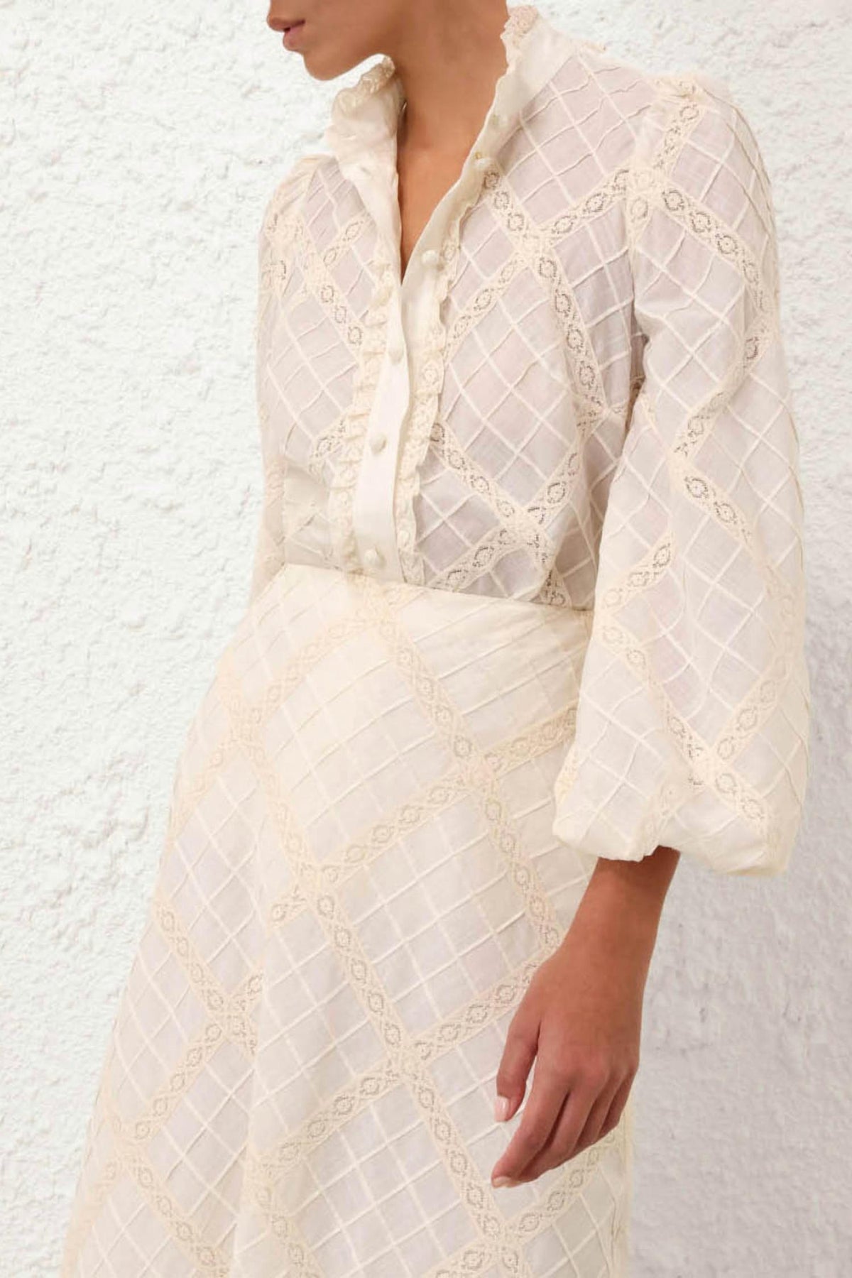 Zimmermann - Tallow Lace Trim Shirt