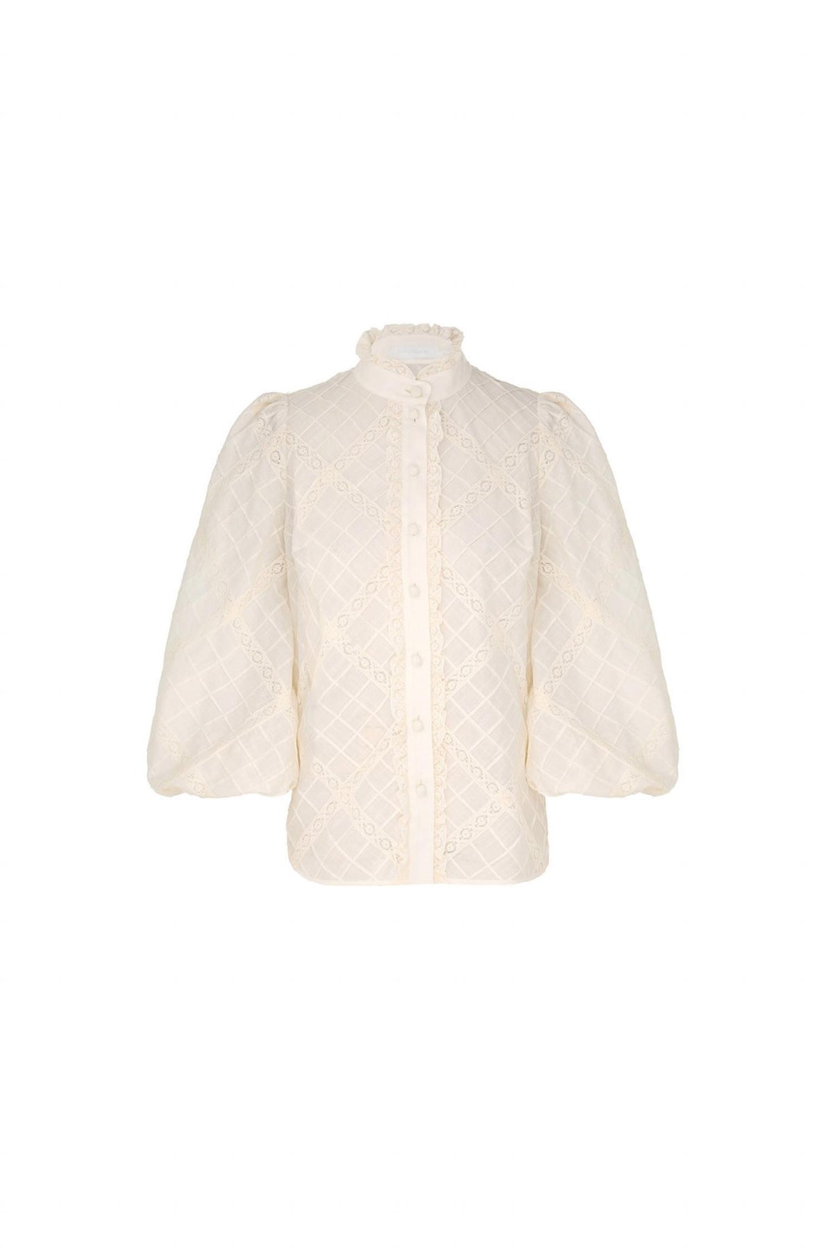 Zimmermann - Tallow Lace Trim Shirt