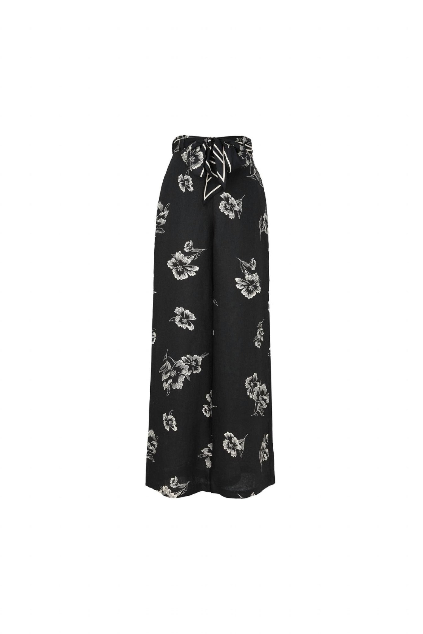 Zimmermann - Wide Leg Pant - black - clothing - floral