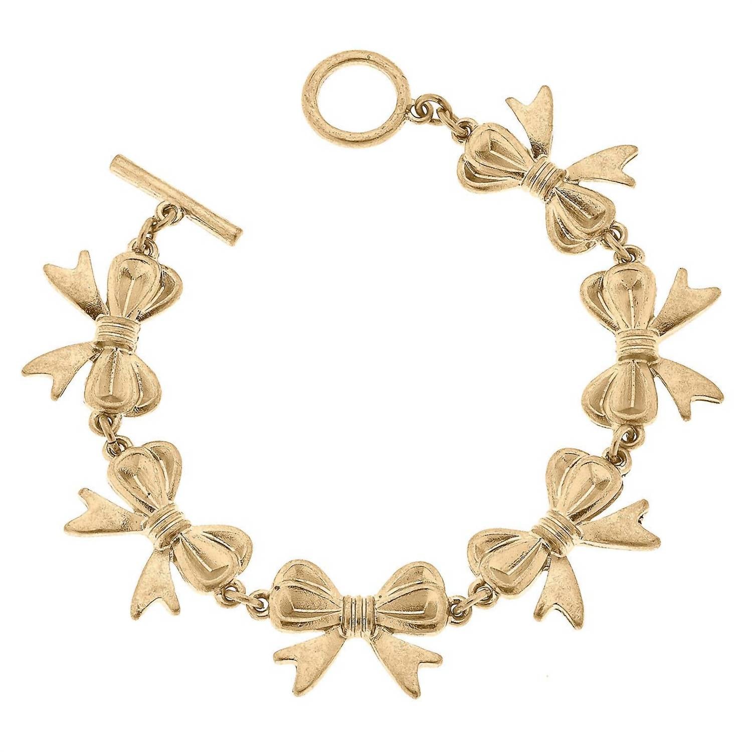 Women's Bow Linked Toggle Bracelet