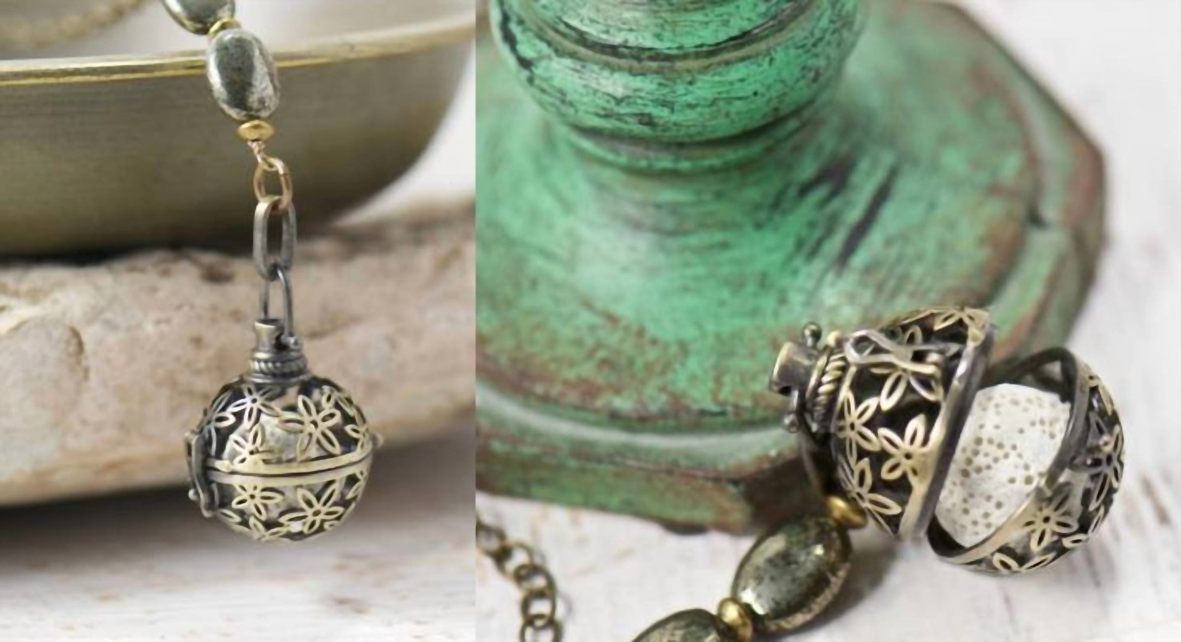Starflower Diffuser Essential Oil Locket Necklace