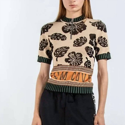 Scotch & Soda - Palm Printed Knitted Top