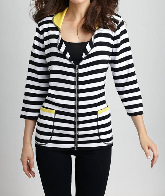 Colorblock Striped Cardigan