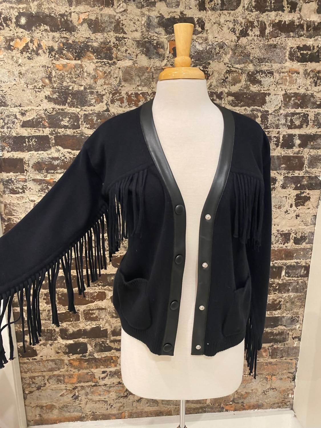 Elliott Lauren - Fringe Button Front Sweater