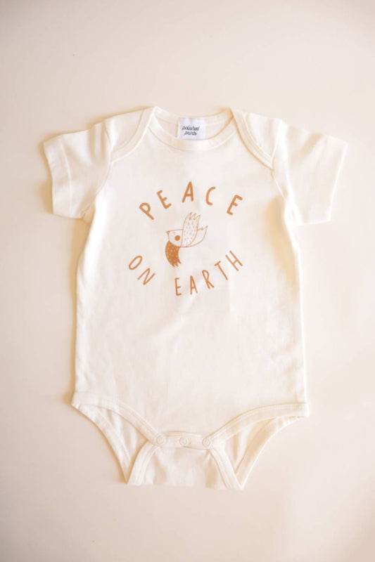 Polished Prints - Peace on Earth Organic Cotton Baby Bodysuit