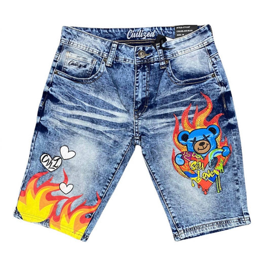 Men's Self Love Bear Denim Short