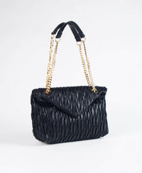 Pleated Nappa Chain Strap Bag