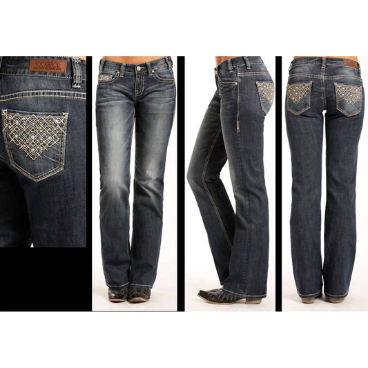 Rock & Roll Denim - Juniors Cowgirl Boot Cut Jeans