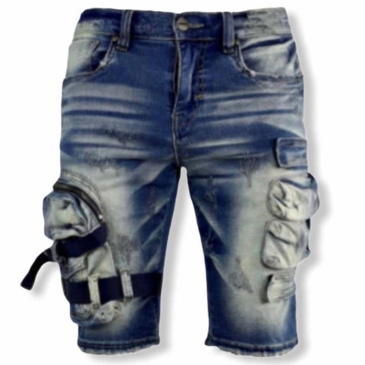 Men's Tactical Cargo Denim Short