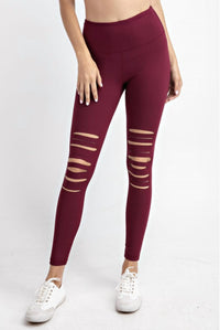 Sun Light Clothing - Laser Cut Wide Waist Band Leggings