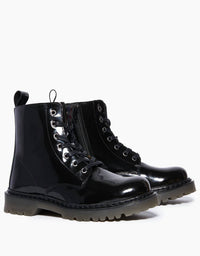 Oak & Hyde - WOMEN'S BRIXTON PATENT-LEATHER BOOT