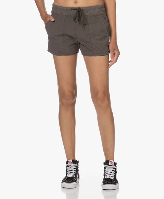 Crinkled Poplin Trouser Short