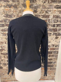 Elliott Lauren - Fringe Button Front Sweater