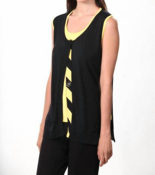 Citrus Twist Button-Up Vest