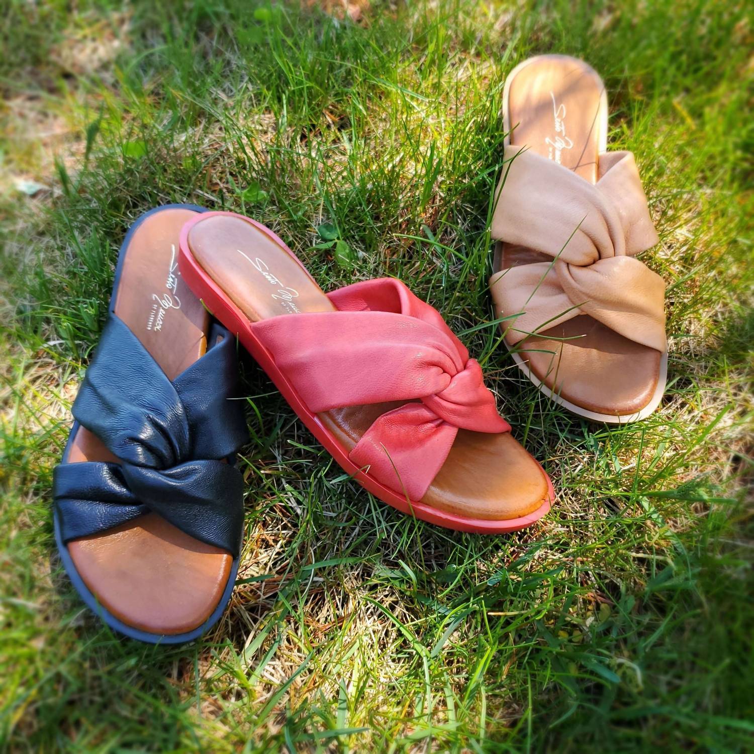Sesto Meucci - Soft Leather Flat Slide Sandal