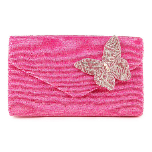 Butterfly Beaded Clutch