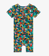 Posh Peanut - RIO HENLEY SHORT SLEEVE ROMPER