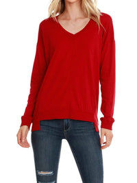 Bobi - Rib Mix Step Hem Tee