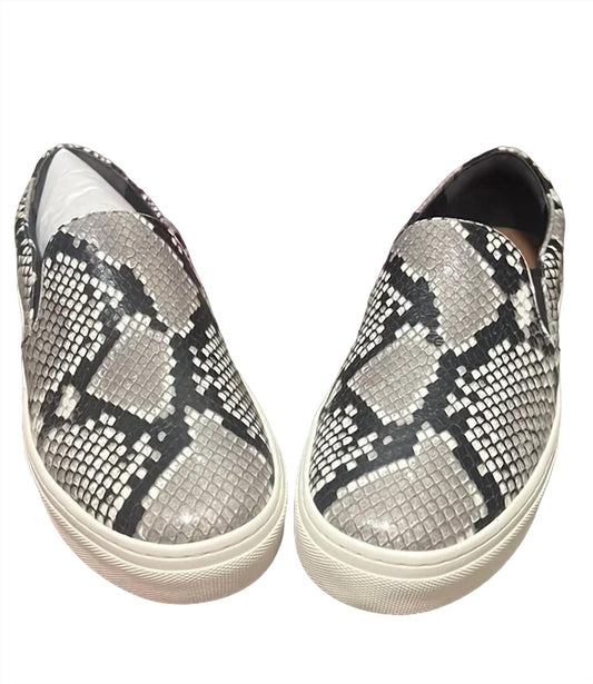 Tory Burch - WOMEN'S SLIP ON SNEAKER STAMPED PRINTED LEATHER