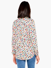 Nic + Zoe - Have a Seat Live In Shirt in Green Multi