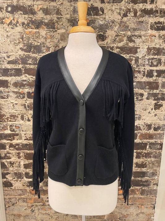 Elliott Lauren - Fringe Button Front Sweater