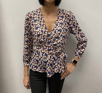 The Korner - Floral Wrap Top