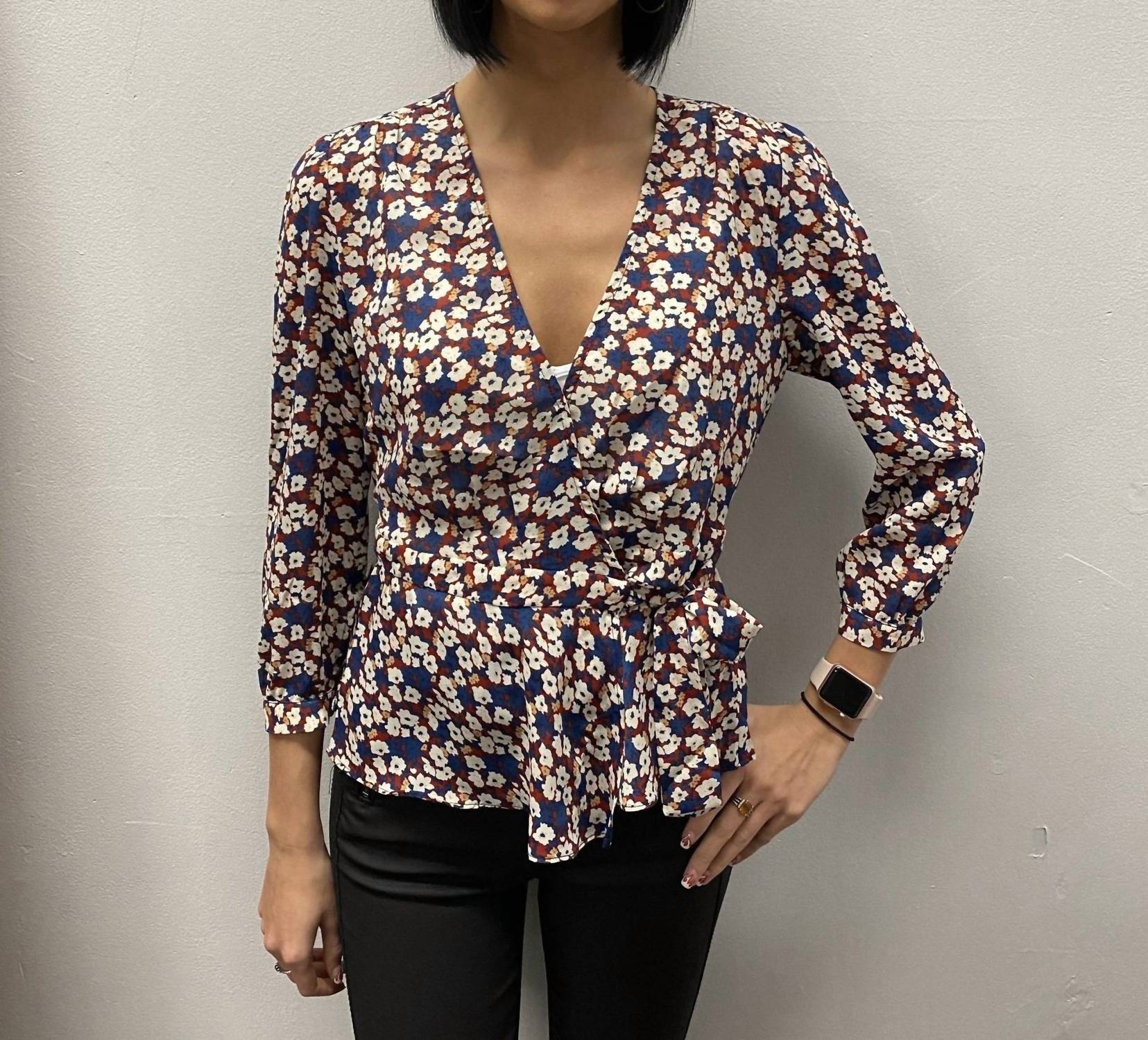 The Korner - Floral Wrap Top