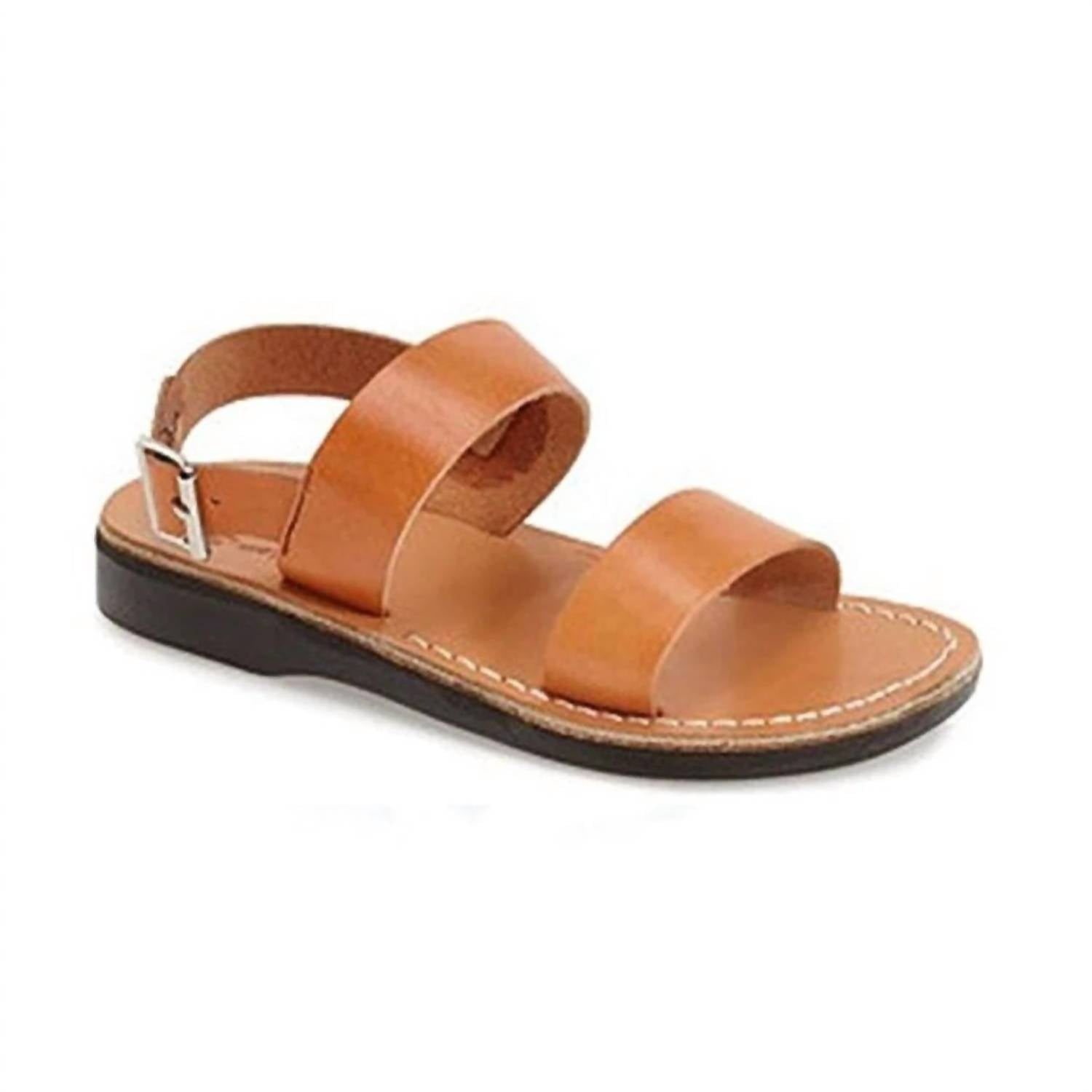 Jerusalem Sandals - Unisex - Golan Leather Slingback Flat Sandal