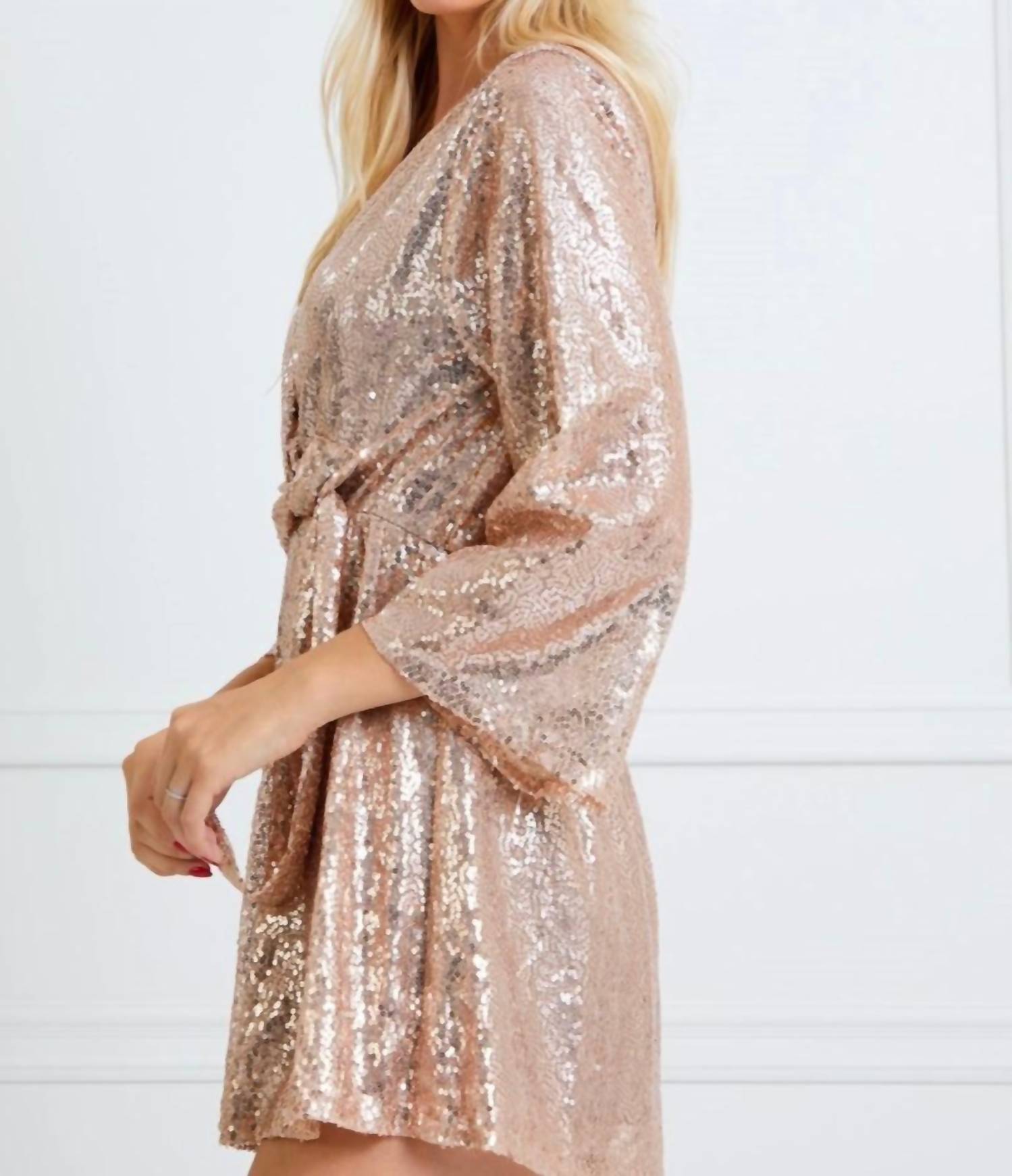 Glam - Sequined Knot Romper