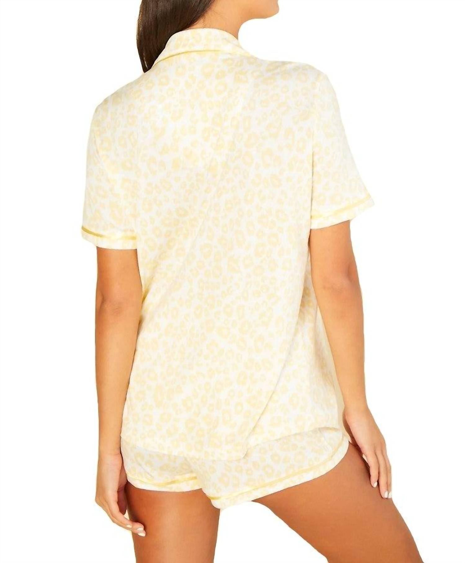 Cosabella - Bella Printed Short Sleeve Top & Boxer Pajama Set