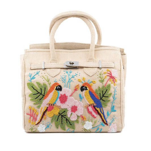 Tropical Vibes Beaded Tote