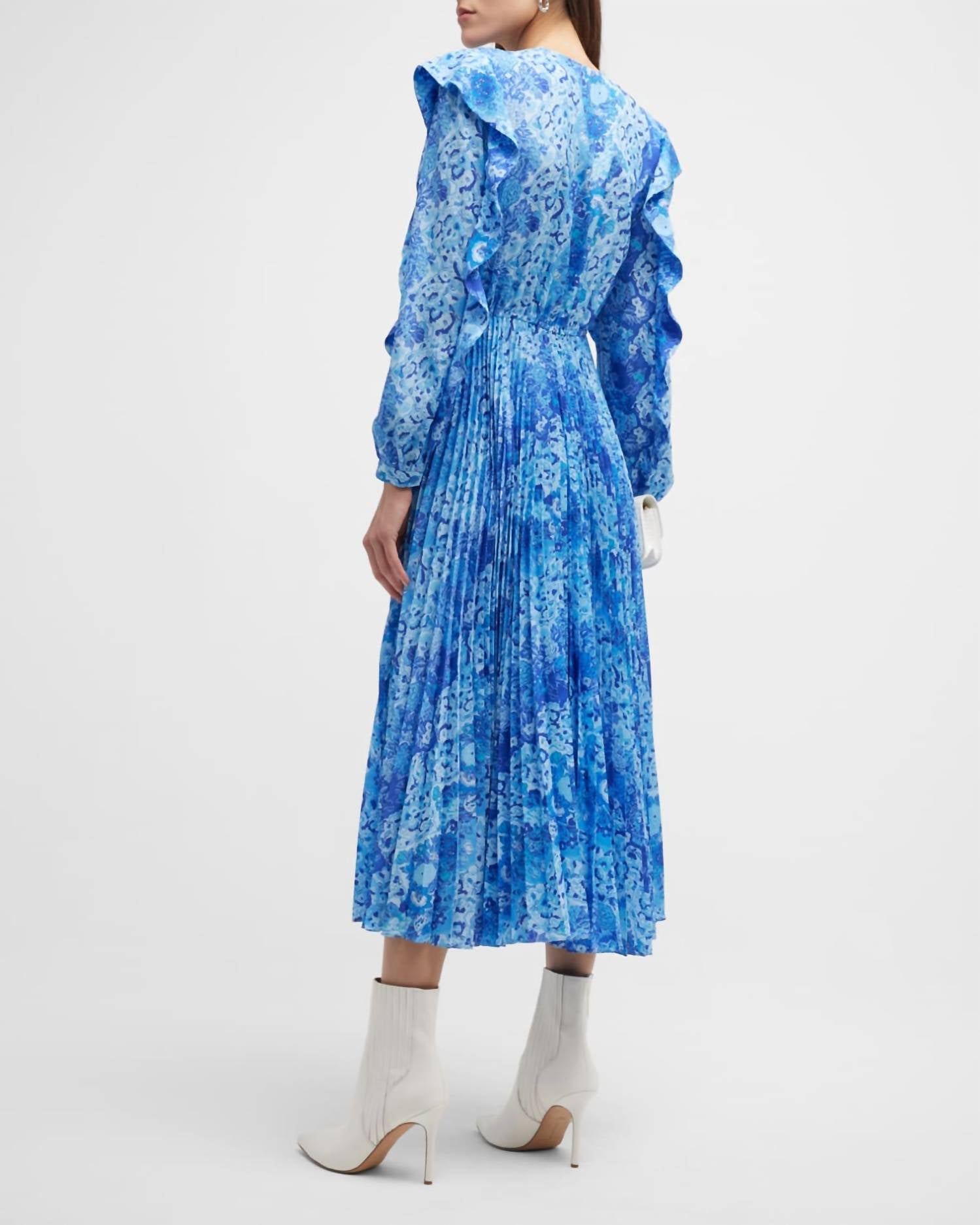Derek Lam 10 Crosby - Chrishelle V-Neck Ruffle Dress