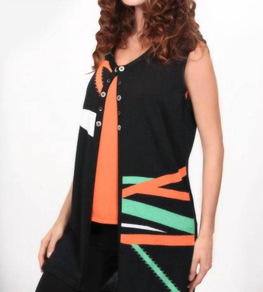 Retro Brights Long Vest