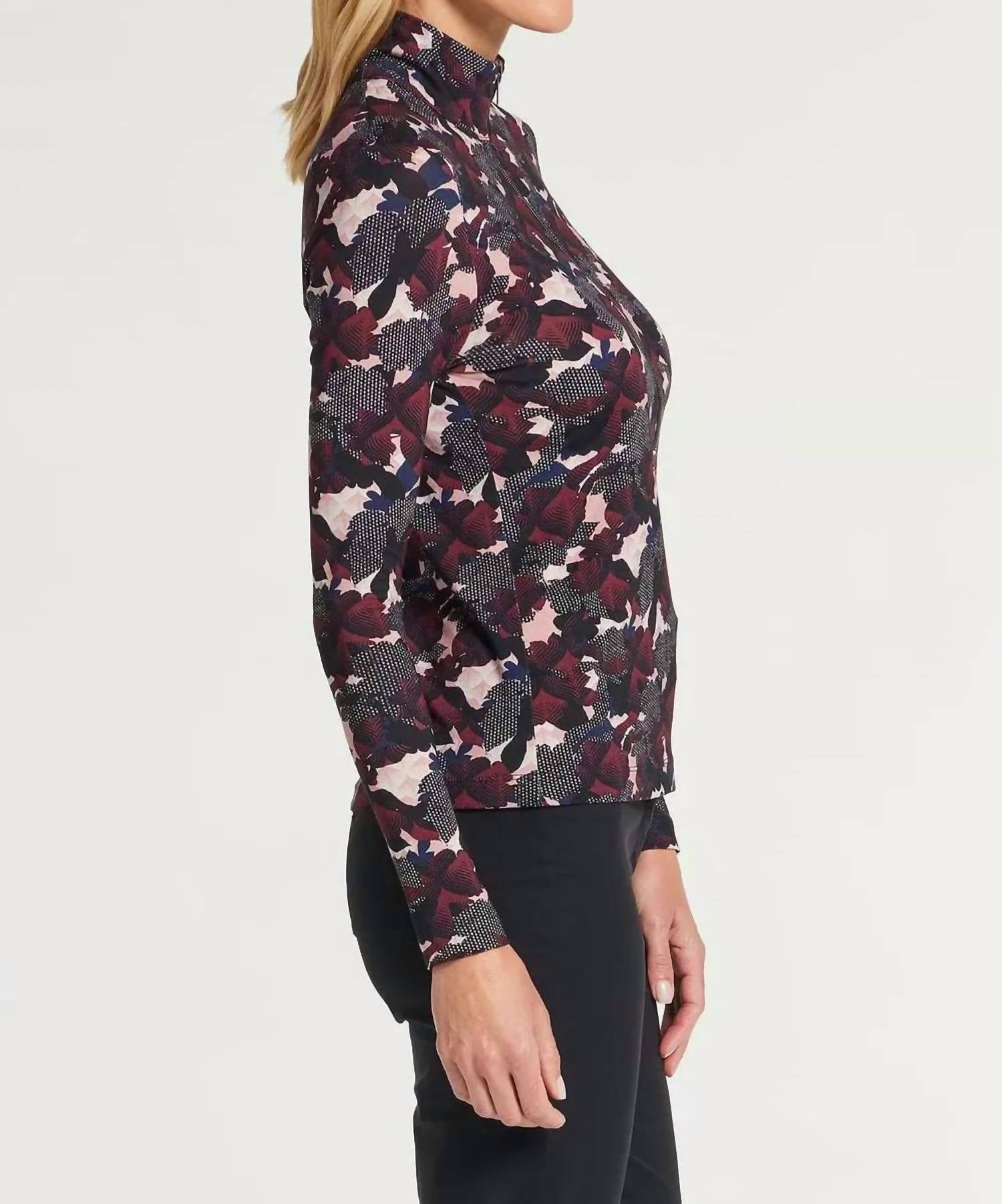 Anatomie - printed stacey half zip