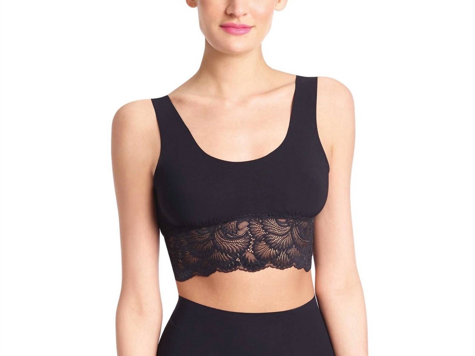 Commando - Sexy and Smooth Lace Trim Longline Bralette