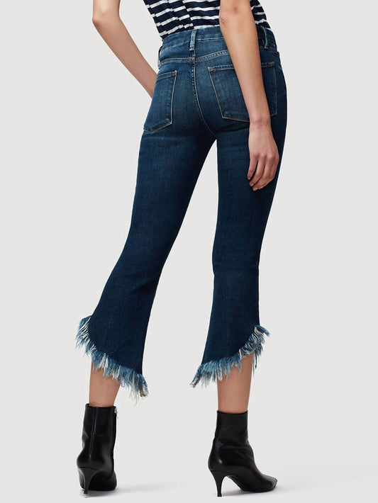 Frame - Le Crop Mini Boot Shredded Raw Jean