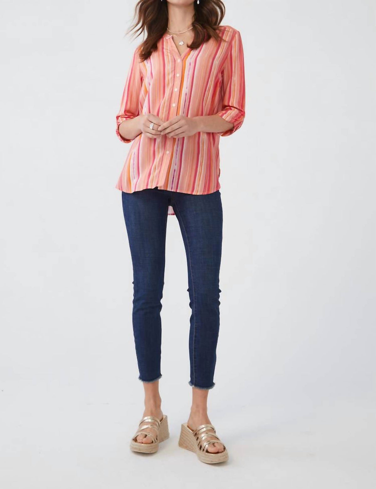 Fdj - Painterly Button Up Blouse